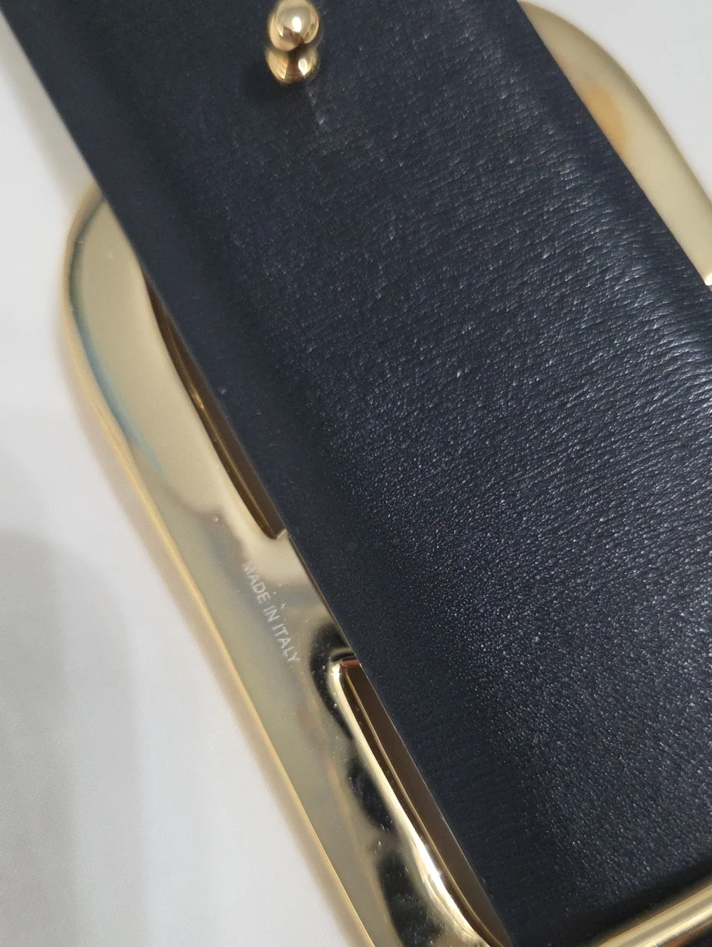 Valentino Garavani Reversible Gold Black Belt Studded Gold Buckle